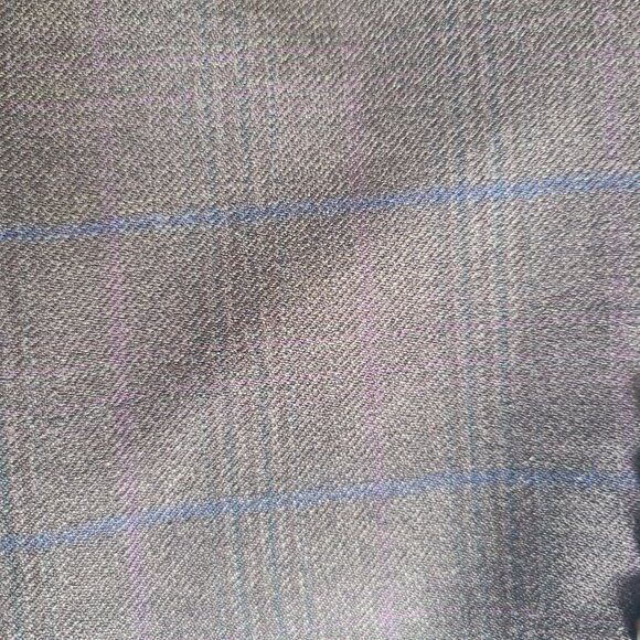 Michael Kors Men's Brown With Blue Stripe Wool Blazer Jacket Size 38R - Picture 8 of 13